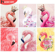 HUACAN 5d Diamond Painting Flamingo DIY Mosaic Pictures Full Square/Round Diamond Embroidery Animal Home Decor Craft Kit 2024 - buy cheap