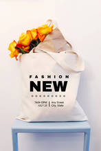 Женская сумка на плечо с надписью, Экологичная хлопковая Холщовая Сумка с логотипом, многоразовые складные сумки на молнии для покупок 2024 - купить недорого