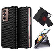 Funda plegable de cuero PU para Samsung Galaxy Zfold Z, carcasa de lujo con tapa para tarjeta, plegable, 2, Fold2, Zfold2, 5G 2024 - compra barato