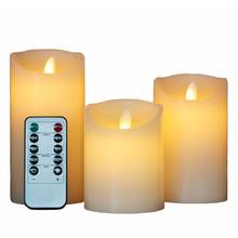 Led Candles, Flameless Candles, Real Wax Candle, Pillar Candle, Remote Control With 10 Buttons For Home 2024 - buy cheap