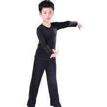 New Latin Ballroom Dance Costume Shirt Pants Boys Modern Ballroom Tango Rumba Samba Dancewear Latin Dancing Competition Clothes 2024 - buy cheap