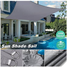 300D Waterproof Shade Sail Square Rectangle Garden Terrace Canopy Swimming Sun Shade Sails Outdoor Camping Yard Sail Awnings 2024 - buy cheap