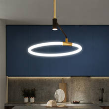 Современный светодиодный Люстра золото люстры лампы на кухне столовой чехлы для кафе комнатное освещение осветительный прибор 2024 - купить недорого