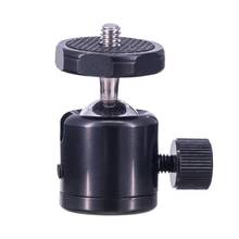 Mini suporte de metal para câmera dslr, suporte com cabeça de esfera de 1/4 polegadas e montagem em parafusos giratórios 360 2024 - compre barato