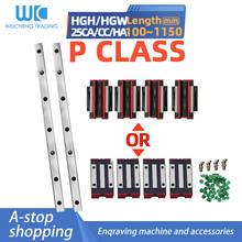 2pcs 100 -1150mm P class HGR25 Square Linear Guide Rail for Slide Block Carriages 4pcs HGH25CA/HGW25HA CNC Router Engraving 2024 - buy cheap
