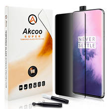 Akcoo for OnePlus 7 Pro Privacy Tempered Glass Screen Protector UV Full Screen Adhesive for Oneplus 7T Pro Anti-Spy Glass film 2024 - buy cheap