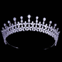Coroa hadiyana elegante encantador temperamento casamento bandana acessórios noiva jóias de cabelo alta qualidade zircon bc5285 corona 2024 - compre barato