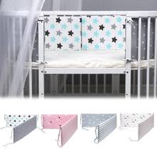 Almohadillas de parachoques de algodón transpirables para cuna, juego de forro de cuna acolchado lavable para bebés, niños y niñas, protectores de parachoques seguros, relleno de riel de cuna 2024 - compra barato