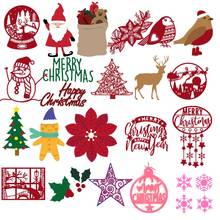 Christmas Snowflake Santa Clause  Metal Cutting Dies Scrapbooking Album Paper DIY Card decoration Craft Embossing Die Cuts 2019 2024 - buy cheap