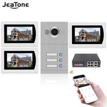 Jeatone WiFi SIP Video Door Phone Intercom System Video Doorbell 7'' Touch Screen for 3 Floor Apartment/8 Zone Alarm Support APP 2024 - buy cheap