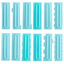 3Pcs Cake Decorating Comb Icing Smoother Cake Scraper Pastry 6 Design Textures Cake Pattern Baking Tools Cake Tool Dropshipping 2024 - buy cheap