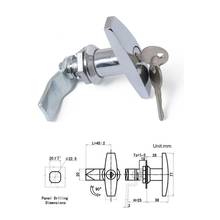 2 maçanetas t-key, maçaneta da porta de galpão, ferragem com 4 chaves para trailer caravana, caixa de ferramentas armário com dossel (cromado) 2024 - compre barato