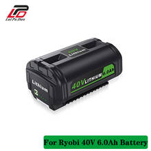 Bateria de íon de lítio para ryobi op4026 op4050 ry40200 ry40403 ry4050 série elétrica sem fio 40v 6.0ah 2024 - compre barato