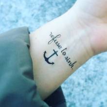 Tatuagem adesiva temporária, letras em inglês, alfabeto, "você está em meu coração", tatuagem flash, tatuagens falsas 2024 - compre barato
