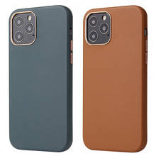 Funda de cuero PU para iPhone, carcasa protectora de lujo Original de estilo oficial para modelos 12 Pro Max Mini, 11 Pro Max, XS y XR 2024 - compra barato