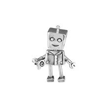 2020 New Robot  Charm Beads for Jewelry Making Fine Sterling Silver 925 Jewelry Popular Women DIY Beads For Charms Bracelets 2024 - buy cheap