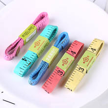 Cinta métrica de Color aleatorio, regla plana suave para medir tamaño, herramientas de joyería corporal, 1,5 m, 1 ud. 2024 - compra barato