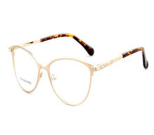 Retro Stainless Steel Glasses Women Full Rim Luxury Dimoand Optical Eyewear Brand Designer Clear Lens Goggle Myopia Eyeglasses 2024 - buy cheap