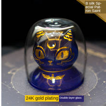 2020 Creative Bastet Egypt Patron Saint Cat Cup Gold Plating Wine Double Layer Coffee Beer Water Mugs Glass Milk Tea Glasses 2024 - buy cheap
