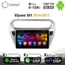Ownice Android 10.0 8 core Car DVD radio Player gps navi for Citroen Elysee 301 2014 - 2017 DSP 4G LTE SPDIF Navigation 6G+128G 2024 - buy cheap