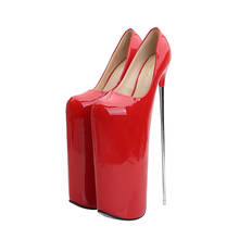 Sexy Metal 30cm Extreme High Heels Shoes Woman Platform Fashion Black Red Pumps Women Heeled Lady Big Size Stripper Fetish Shoes 2024 - buy cheap
