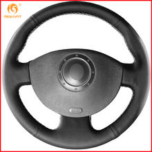 MEWANT Black Artificial Leather Car Steering Wheel Covers for Renault Megane 2 2003-2008 Kangoo 2008-2012 Scenic 2 2003-2009 2024 - buy cheap