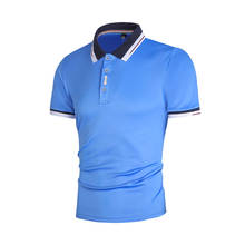 Camisa polo masculina de manga curta, camiseta polo de cor sólida, nova roupa de verão casual moda urbana 2024 - compre barato