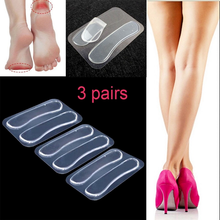 3 Pairs Transparent Gel Silicone Heel Grip Back Liner Shoe Insole Pad Foot Care Protector Comfort Pads Feet Care Accessories 2024 - buy cheap