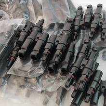 100 Pairs x solar PV Connector 1 to 2 Solar PV Branch Connectors Multi T Branch Connector for solar panel parallel connection 100 Pairs x solar PV Connector 1 to 2 Solar PV Branch Connectors Multi T Branch Connector for solar panel parallel connection