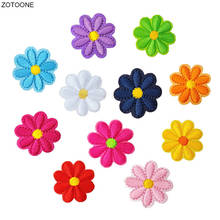 ZOTOONE Iron on Patches Multicolor Flower Patch for Clothing Heat Transfer Embroidery Stripe Sew on Clothes DIY Applique Badge E 2024 - buy cheap