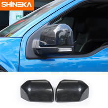 SHINEKA Rearview Mirror Covers For Ford F150 Raptor Car Rear View Mirror Shell Cover Accessories For Ford F150 Raptor 2016-2019 2024 - buy cheap