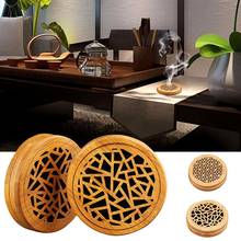 New Bamboo Hollow Incense Burner  Carving Classic round Burner Holder Bamboo Chinese Vintage Censer Coil DIY Home Decoration Q40 2024 - buy cheap