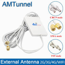 4g LTE антенна 3G 4G панельная антенна с разъемом SMA TS9 CRC9 3 м кабель для Huawei E8372 E3372 B315 роутер USB модем 2024 - купить недорого