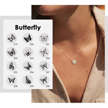 JUJIE-collar con colgante grabado de mariposa para mujer, joyería con Animal bonito, collar de acero inoxidable 316L 2024 - compra barato