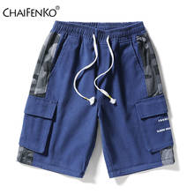 Мужские летние джинсовые шорты-карго CHAIFENKO, новые модные повседневные джинсовые шорты, мужские Брендовые джинсовые шорты высокого качества 2022 - купить недорого