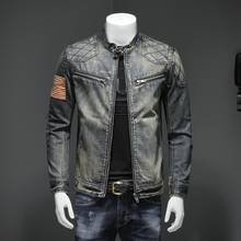 2021 Spring Autumn  New Arrival Boutique Vintage Cloth Denim Jacket Men 2024 - buy cheap