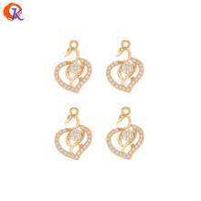 Cordial Design 50Pcs 11*16MM CZ Charms/Jewelry Accessories/Hand Made/Heart Shape/Pendant/DIY Jewelry Making/Earring Findings 2024 - buy cheap