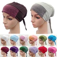 Muslim Underscarf Inner Cap Beanie Islamic Ramadan Wrap Headwear Hijab Jilbab Arab Women Turban Lacing Hat Middle East Bonnet 2024 - купить недорого