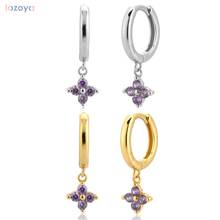 Lozoya-pendientes de plata de ley 925 para mujer, aretes con colgante de circón transparente, Piercing, moda europea, cristal de lujo 2024 - compra barato