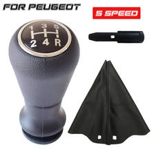 Car Gear Shift Shifter Knob Manual Transmission 5 speed For Peugeot 106 107 205 206 306 406 307 308 3008 With Gaiter Cover 2024 - buy cheap