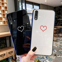 For Huawei honor 20 Pro 20i Case blank love Heart Hard Tempered glass soft Silicone Cover For Huawei honor 20 phone funda 2024 - buy cheap