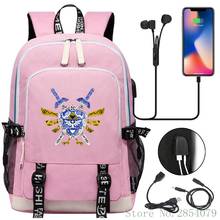 Hot Game Fans USB Backpack Cosplay Breath of the Wild Eye Student Schoolbag Unisex Travel Shoulder Laptop Bags 2024 - buy cheap