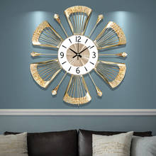Luxo europeu relógios de parede ferro forjado casa sala tv 3d adesivo parede artesanato restaurante do hotel relógio parede mural decoração 2024 - compre barato
