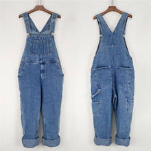 Men's Denim Overalls Male Role-Playing Clothing  Large Size Men's Large Pocket Overalls Jeans Men 2024 - buy cheap