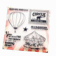 10x10cm carousel circus Transparent Clear Stamps Silicone Seals Roller Stamp DIY scrapbooking photo album/Card Making Easter 2024 - buy cheap