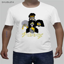 Camiseta masculina completa de filaça, camiseta de algodão shubuzhi com pescoço em o, masculina hip hop sbz202, tamanho grande 2024 - compre barato