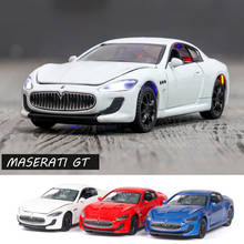 Maserati GT-Coche de juguete fundido a presión, modelo de coche de aleación, sonido y luz, juguete para niños coleccionables, 1:32, envío gratis 2024 - compra barato