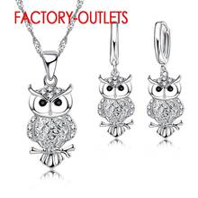 925 Sterling Silver Cute Design Animal Shape Pendant Necklace Earrings Sets CZ Cubic Zirconia Female Party Anniversary 2024 - buy cheap