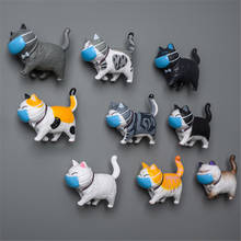 1Pc Cute Mini Fridge Magnets Cartoon Cat 3D Magnetic Sticker Kitchen Message Refrigerator Magnet Fridge Stickers Ornaments 2024 - buy cheap