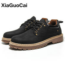 Retro British Men Casual Shoes 2021 Spring Autumn Work Tooling Shoes For Male Breathable Lace Up Wear-resisting Fashion Classic 2024 - buy cheap